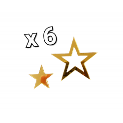 Mini dekor gwiazdka na babeczkę mono porcję x6