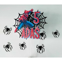 Topper Spider-Man pająki pajęczyna wypukły