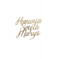 Dekor mały napis na bok tortu komunijnego