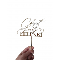 Topper Chrzest Święty imię delikatny linearny gołąb