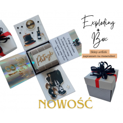 Exploding box urodzinowy pudełko na pieniądze 3d 18lat