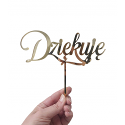 Topper dziękuję tort bukiet