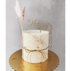 Topper happy birthday góra bok