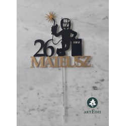 Topper papierowy spawacz spawanie urodziny