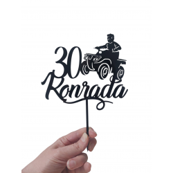 Topper urodzinowy quad kład imię cyfra