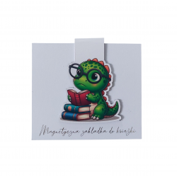 Magnetyczna zakładka do książki upominek książka dinozaur