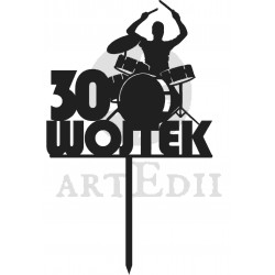 Perkusja perkusista muzyka topper z imieniem