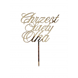 Topper na Chrzest Święty elegancki + imię